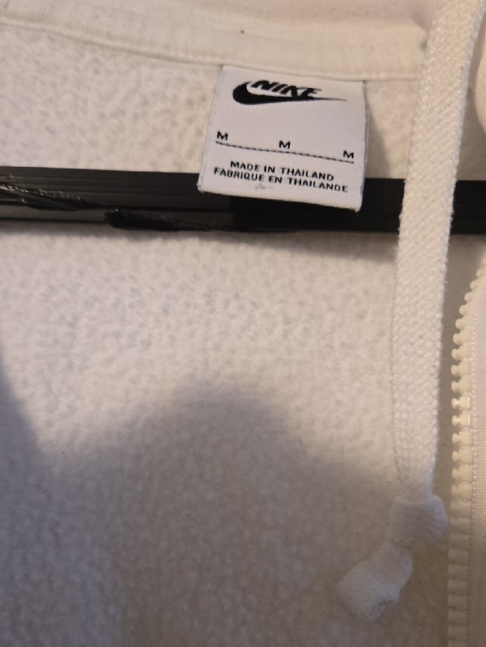 Nike White Women’s Full-Zip Bomber Hoodie Jacket - Picture 2 of 2